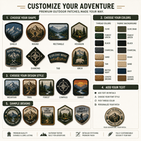 Patch brodé personnalisé pour équipement de plein air, motif fleur cœur, support réutilisable, fabricant OEM ODM pour commandes en gros