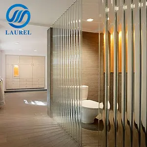 Puerta de Vidrio Acanalado para Decoración de Interiores, Láminas de Vidrio Bajo en <span class=keywords><strong>Hierro</strong></span> de 5 mm y 6 mm para Exportación - Product Image 1