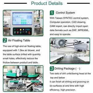भारी शुल्क ड्रिल मशीन छह पक्षों सीएनसी Dilling क्षैतिज और ऊर्ध्वाधर लकड़ी ड्रिलिंग मशीन - Product Image 2