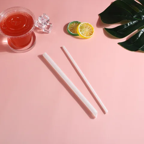 Biodegradable Printing PLA Straw Hard Plastic Printed Drinking Hygiene Pack