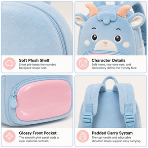 Fashionable Realistic Stuffed Animal Sheep Plush <strong>Backpack</strong> for Kids Customize Cartoon Fursuit School Shoulder Bag - Product Image 4