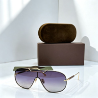 Nouvelles lunettes de soleil de luxe pour hommes, mode décontractée, UV400, avec montures à double pont en métal, lunettes de soleil de haute qualité pour les vacances à la plage