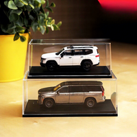Vitrine pour modèle de voiture à l'échelle 1/64, couvercle en acrylique anti-poussière, fabriqué en Chine, haute transparence, vente directe d'usine, sur mesure