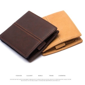 Customized Logo Men's Vintage Style Travel Wallet High Quality Genuine Crazy Horse Leather with Polyester Lining Open Closure - Product Image 6