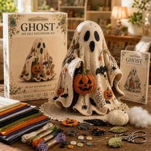 Factory Handcaft Halloween Patchwork Ghost DIY <b>Sewing</b> <b>Kit</b> for Halloween Tabletop Decoration - Product Image 2