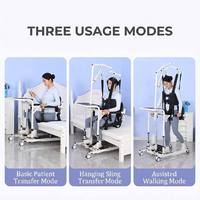 Chaise de transfert électrique contemporaine en acier, capacité 150 kg, portable, pour la maison, la salle de bain et la toilette, sécurisée