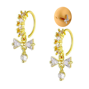 Anillos de Nariz Colgantes con Lazo, Aros de Nariz de Acero Quirúrgico, Joyería Corporal de Moda para Mujeres y Hombres, Nuevo Diseño 2026 - Product Image 2
