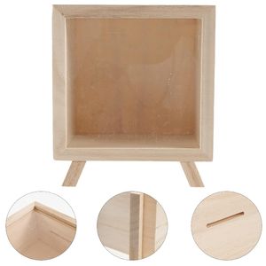 กระปุกออมสินไม้ลดราคาช่วงเวลาจำกัด กรอบไม้ใส สามารถ<span class=keywords><strong>แลก</strong></span>เปลี่ยนได้ กล่องออม<span class=keywords><strong>เงิน</strong></span> - Product Image 3