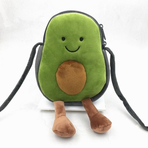Borsa a tracolla per telefono a forma di avocado, unisex, simpatica, in peluche, monospalla, versatile, morbida, da ragazza, con cerniera, portamonete, stile street - Product Image 1