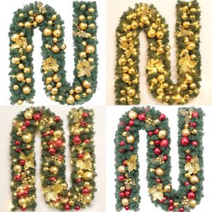 Guirnalda Navideña Decorativa de 2.7m de Largo, Tiras de Vid Sintético Encriptado para Escaparates, Guirnaldas de Flores Navideñas - Product Image 2