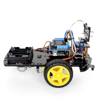 Kit de Voiture Robot Intelligente Multifonction 2WD Tscinbuny Éducatif avec Évitement d'Obstacles par Ultrasons et Suivi de Ligne Noire Programmable