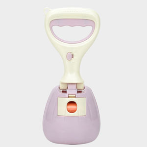 Pelle à crottes portable pour chien avec ramassage des déchets sanitaires Nettoyant pour déchets de chien en plastique avec distributeur de sacs et pince pour laisse de chien - Product Image 1