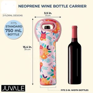 Neoprene Wine <b>Bottle</b> Cooler Bag Blank Holder and Tote Carrier for Various <b>Bottles</b> - Product Image 6