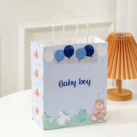 Sac cadeau en papier pour baby shower, sac de fête pour bébé garçon ou fille avec poignée pour l'emballage d'anniversaire des enfants