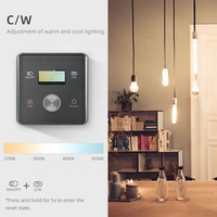 Interrupteur intelligent RGBCW Zigbee à bouton rotatif sans fil, variateur de lumière LED, contrôleur pour downlight, projecteur, bande LED, EU UK 10A, en verre