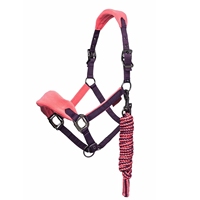 Équipement pour chevaux Colliers de tête équestre Halter pour chevaux Corde de plomb assortie avec quincaillerie durable