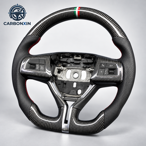 Volant de direction personnalisé en fibre de carbone avec éclairage LED pour Maserati Ghibli Levante Granturismo Quattroporte 2014 2018 - Product Image 4