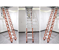Escalier de grenier électrique télescopique en acier pour maison moderne, avec design pratique