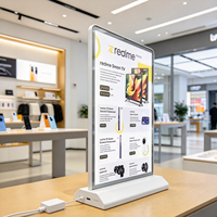 Boîte à lumière LED avec cadre en aluminium, support publicitaire rechargeable pour affichage intérieur et menu, affiche personnalisée disponible