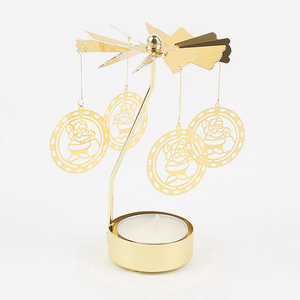 Tealight di natale Della Decorazione Della Casa Della Candela Topper Giostra Del Supporto In Metallo Girevole Candeliere - Product Image 2