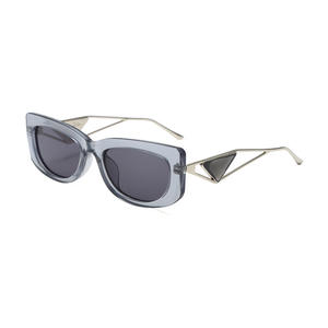 Gafas de Sol de diseñador de marca de lujo 2025 UV400 Moda para mujer Lentes de metal blanco dorado de alta calidad Marrón Azul Logo Lente clásica - Product Image 4