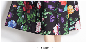 เดรสโบฮีเมียนสำหรับผู้หญิง คอลเลคชั่นซัมเมอร์ 2025 แฟชั่นรันเวย์ สายเดี่ยว ลายดอกไม้สีสันสดใส ประดับด้วยลูกปัดและคริสตัล สีดำ ยาว เหมาะสำหรับงานปาร์ตี้ - Product Image 5