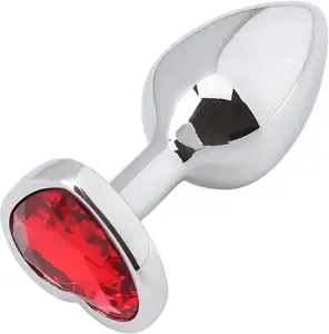 Jeweled popo fiş paslanmaz çelik Anal Plug Anal seks oyuncakları erkekler için kalp kristal takı Anal popo fiş kadın - Product Image 3