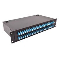 Panneau de brassage fibre optique 48 ports SC UPC, 19 pouces, montable en rack, extractible, entièrement équipé, 2U, 48 fibres, SC FC ST Simplex, panneau ODF