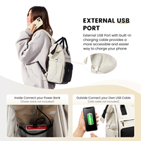 Sac LOVEVOOK très vendu, 15,6 pouces, imperméable, multifonction, nylon, chargeur USB, sac à dos pour ordinateur portable, voyage d'affaires