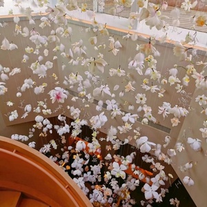 Rustics Design personnalisé salon éclairage décoratif fleurs colorées Style Art verre pendentif longue <span class=keywords><strong>suspension</strong></span> de lampe suspendue - Product Image 3