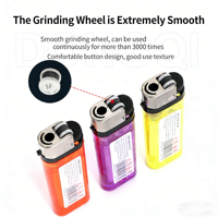 Briquet à gaz butane jetable, résistant au vent, portable, en plastique, de qualité OEM, pour cigarettes