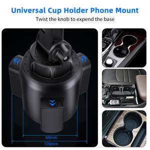 Support de téléphone réglable et durable à long cou avec base extensible, sans secousses, pour porte-gobelet de voiture, rotation à <span class=keywords><strong>360</strong></span>° °   Rotation pour <span class=keywords><strong>4</strong></span>..0-7.0 InPhone - Product Image 4