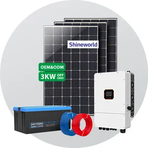 Harga Shineworld sistem penghasil listrik surya 3kw sistem energi surya Off Grid satu fase untuk rumah