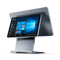 Terminal POS de pantalla táctil de aluminio de 15,6 "todo en uno de alta calidad, sistema de caja registradora de gama alta ultrafino