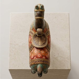 Cheval en céramique sculpté à la main, design Art Déco - Vert (30x9.5x29cm) Décoration intérieure - Product Image 5