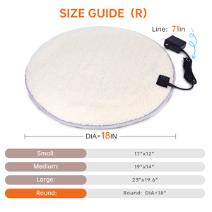 Mèo sưởi ấm Pad - 11 điều chỉnh nhiệt độ và 25 tùy chọn hẹn giờ, Giường mèo nóng trong nhà với dây chống nhai cho chó nhỏ - Product Image 4