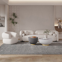 Neuestes Designer-Sofa aus Holz, Modernes Wohnzimmer-Sofa, Minimalistisches Cremeweißes Couch-Set für Zuhause, Hochwertiges Stoff-Hotelsofa
