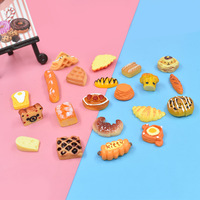 Kawaii Resin Mini american pizza Food Cabochon Flatback Cookie per figurine di cibo per casa delle bambole decorazione di artigianato fai da te
