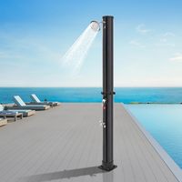 Colonne de douche solaire en PVC, capacité 35L, douche extérieure autoportante avec tête rotative pour plage et piscine, emballage pour vente par correspondance