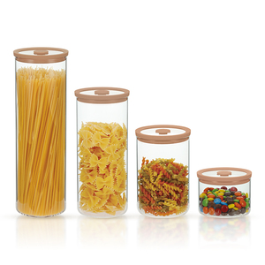 Nhà bếp kín kính cường lực nắp thủy tinh Borosilicate thực phẩm lưu trữ tổ chức container đựng thức ăn lọ đặt - Product Image 1