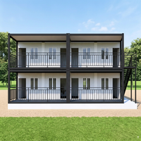 Maison conteneur modulaire préfabriquée en acier contemporaine de 20 pieds à assemblage rapide pour ferme, appartement, atelier, hôtel, dortoir