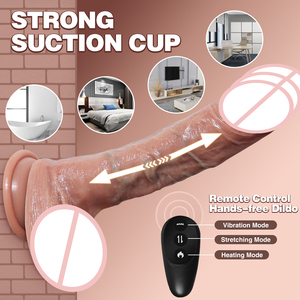 Đồ chơi tình dục dành cho người lớn 8.66 inch, mạnh mẽ, 10 chế độ rung, có thể làm nóng, dương vật giả điện dành cho nữ, kích thích điểm <span class=keywords><strong>G</strong></span>. - Product Image 4