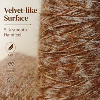 Fil à tricoter en mélange de laine et polyester recyclé, épais, doux, chaud et élastique, 1/3Nm, pour tricot à la main, type velours Manfei, vente en gros