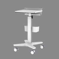 Chariot multifonction moderne en alliage d'aluminium pour ordinateur portable, poste de travail mobile, chariot médical d'hôpital avec 4 roulettes, usage commercial