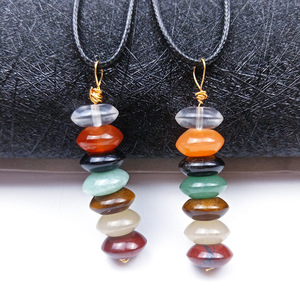 Pendentif chakra en <span class=keywords><strong>pierre</strong></span> d'amour naturelle, joli bijou décoratif, sculpté, pour cadeau de noël, nouvelle collection - Product Image 3