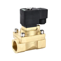 Vanne en laiton à 2 voies, haute pression 35 bars, haute température 150°C, type guide 5404-08, joint PTFE