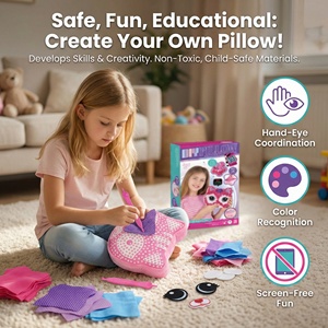 AiJH Kit de Bricolage Créatif pour Coussins Animaux en Peluche, Poupées à Câliner Artisanales, Jouets en Tissu pour Enfants, Kit d'Artisanat <span class=keywords><strong>DIY</strong></span> - Product Image 2