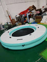 Isla flotante inflable de agua Muelle marino Barco flotante de agua Gran balsa inflable autoinflable