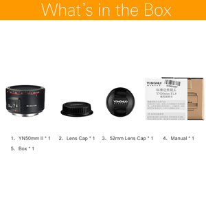 YONGNUO YN 50mm F1.8 IIC大口径ボケ効果カメラレンズオートフォーカスレンズforCa non E OS 700D <span class=keywords><strong>750D</strong></span> 5D 600D DSLR - Product Image 3