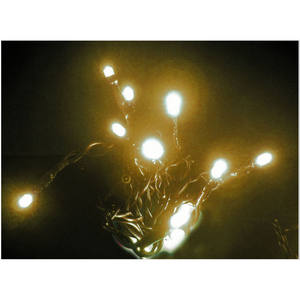 35 LUMIÈRES DE NOËL À LED BLANC CHAUD FIXES AVEC TRANSFORMATEUR 5.25+1.5MT - Product Image 1